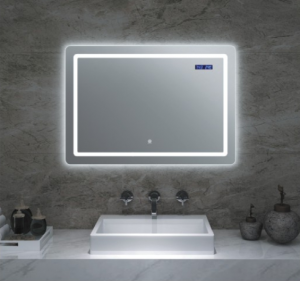 Kina Wholesale Kina Anti-Foggy Wireless Bluetooth Smart LED Bathroom Mirror me ka hōʻike manawa