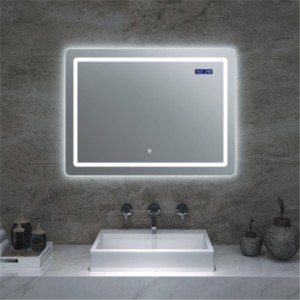 Lenane la theko e tlase bakeng sa China Anti-Foggy Wall Lighted Seipone Touch Sensor LED Smart Mirror Glass Silver Bathroom Decorative Makeup Seipone